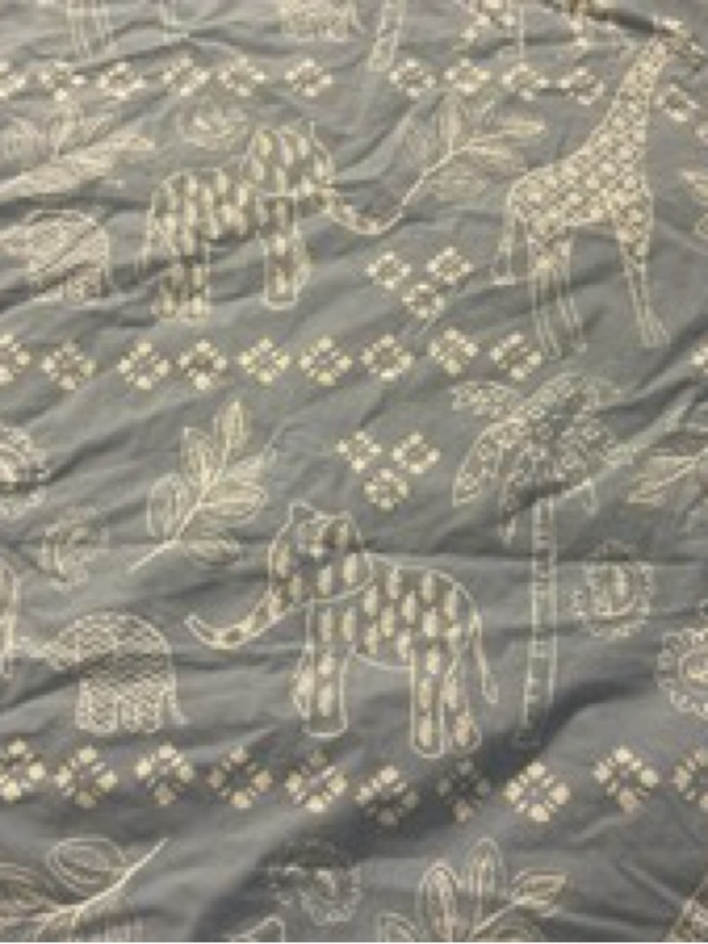 Pottery Barn fitted organic cotton safari print crib sheet